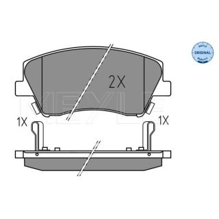 Stabdžių trinkelių rinkinys, diskinis stabdys MEYLE 025 225 1817