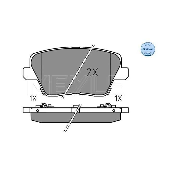 Stabdžių trinkelių rinkinys, diskinis stabdys MEYLE 025 226 7516