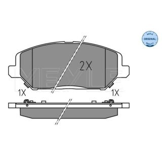 Stabdžių trinkelių rinkinys, diskinis stabdys MEYLE 025 228 0420
