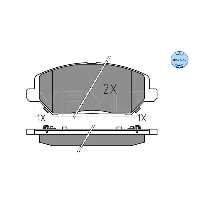 Stabdžių trinkelių rinkinys, diskinis stabdys MEYLE 025 228 0420