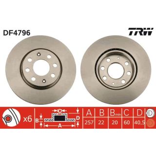 Stabdžių diskas TRW DF4796