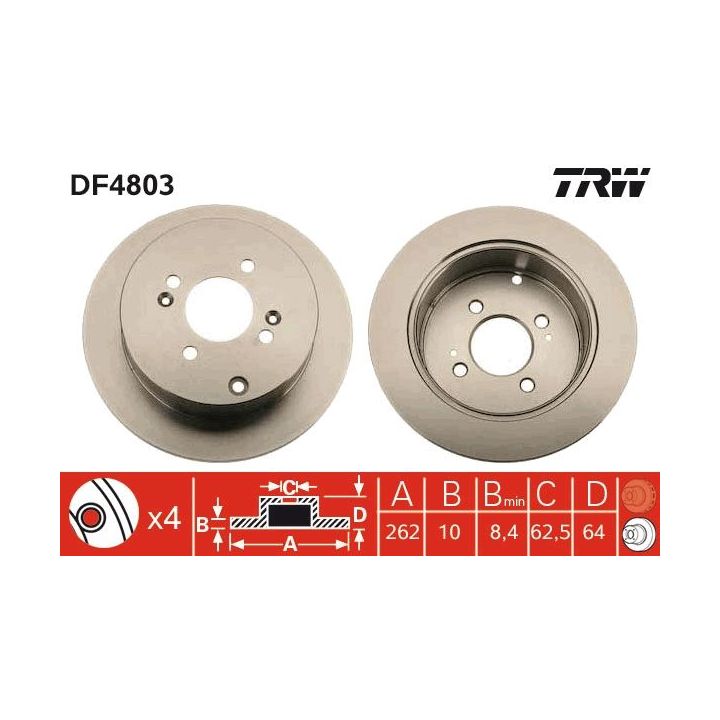 Stabdžių diskas TRW DF4803