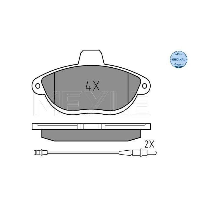 Stabdžių trinkelių rinkinys, diskinis stabdys MEYLE 025 230 4218/W