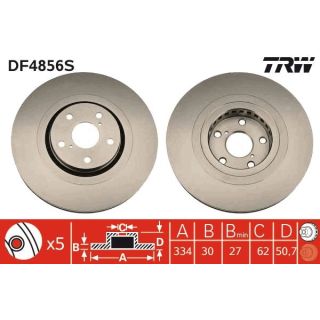 Stabdžių diskas TRW DF4856S