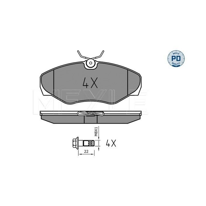 Stabdžių trinkelių rinkinys, diskinis stabdys MEYLE 025 230 9918/PD