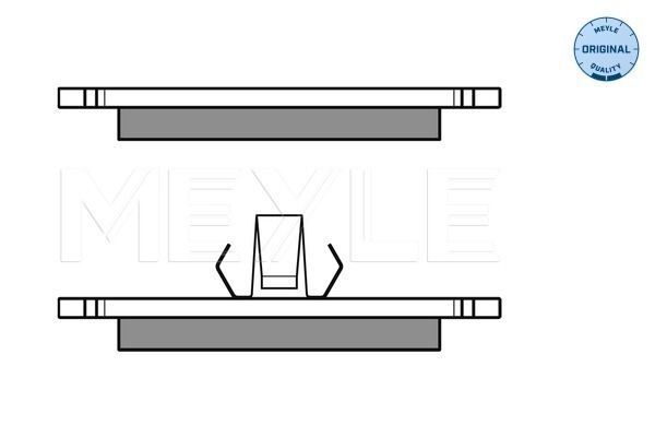 Stabdžių trinkelių rinkinys, diskinis stabdys MEYLE 025 231 0315