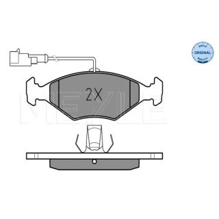 Stabdžių trinkelių rinkinys, diskinis stabdys MEYLE 025 232 2018/W