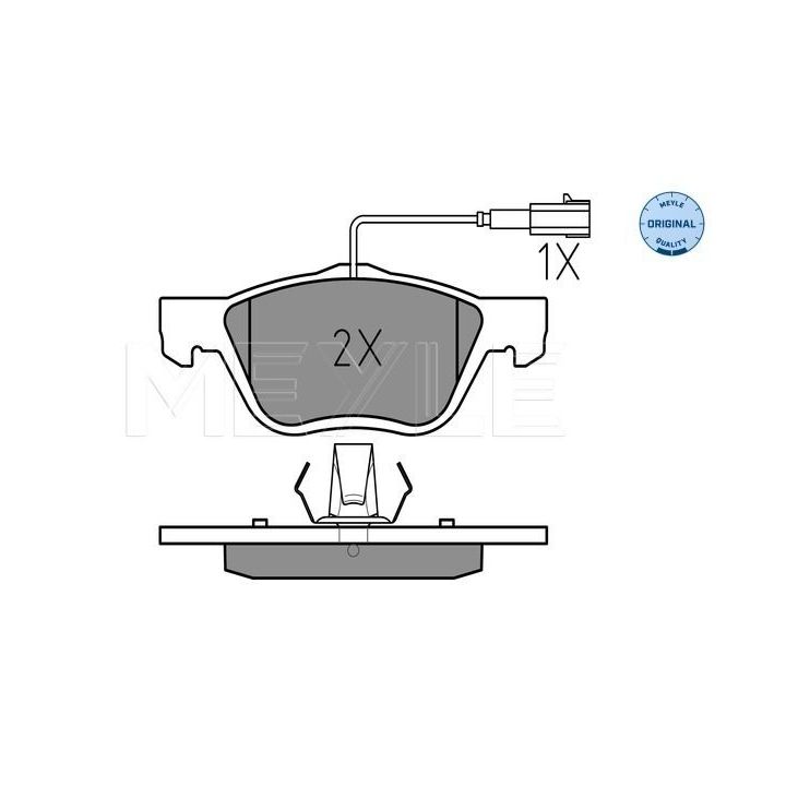 Stabdžių trinkelių rinkinys, diskinis stabdys MEYLE 025 232 8919/W