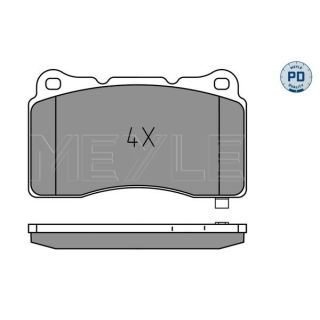 Stabdžių trinkelių rinkinys, diskinis stabdys MEYLE 025 233 2516/PD