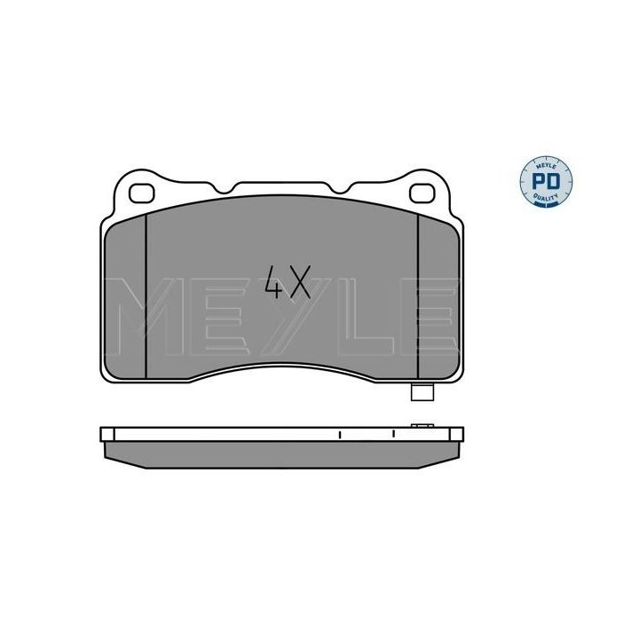 Stabdžių trinkelių rinkinys, diskinis stabdys MEYLE 025 233 2516/PD