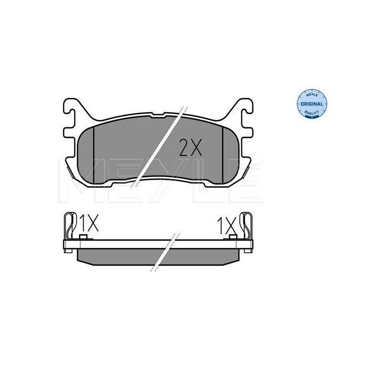 Stabdžių trinkelių rinkinys, diskinis stabdys MEYLE 025 233 8713/W