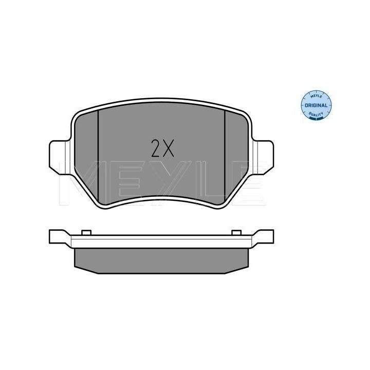 Stabdžių trinkelių rinkinys, diskinis stabdys MEYLE 025 234 1715/W