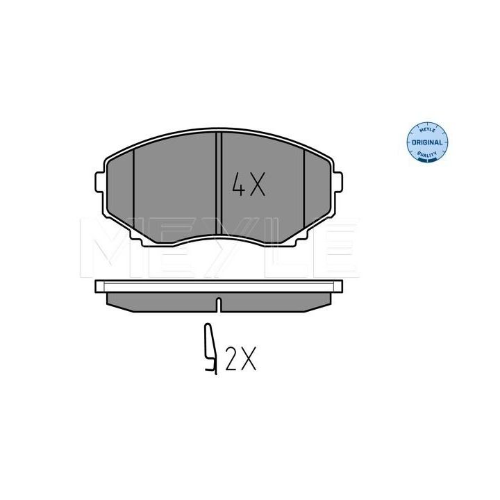 Stabdžių trinkelių rinkinys, diskinis stabdys MEYLE 025 235 1516/W