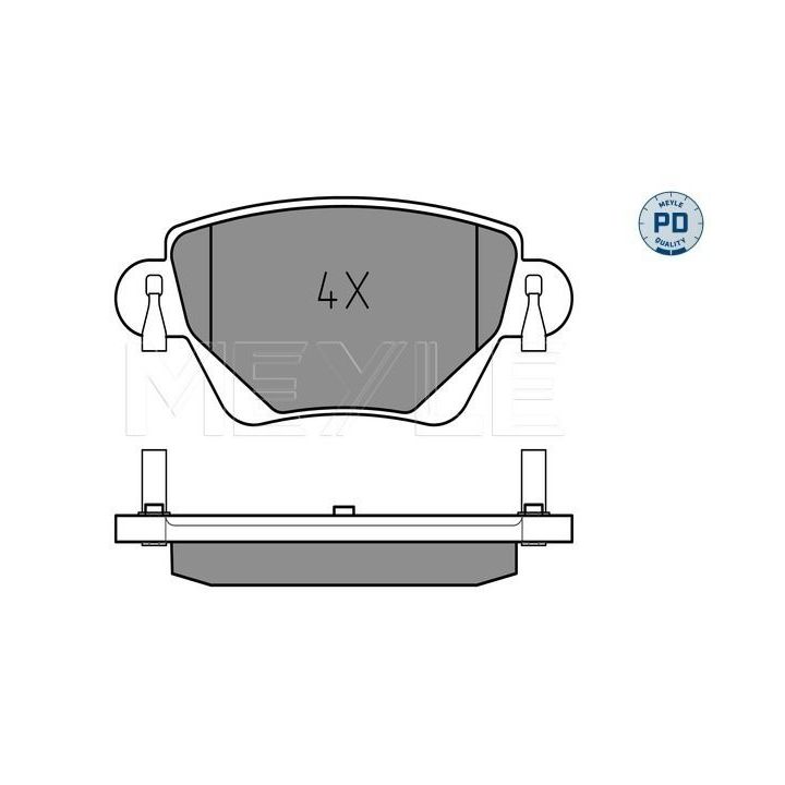 Stabdžių trinkelių rinkinys, diskinis stabdys MEYLE 025 235 5717/PD