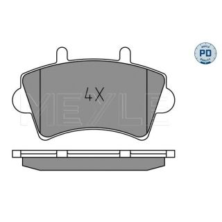 Stabdžių trinkelių rinkinys, diskinis stabdys MEYLE 025 236 1318/PD