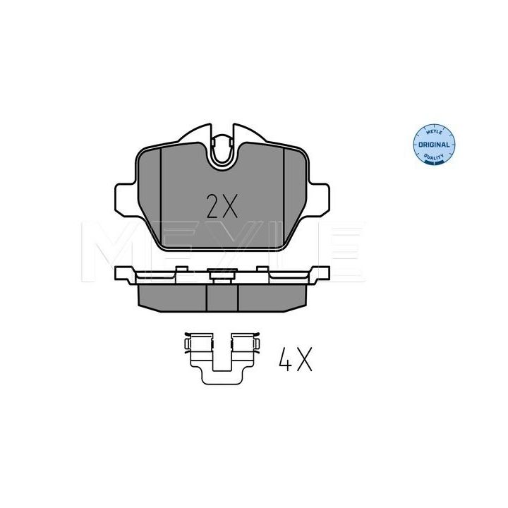 Stabdžių trinkelių rinkinys, diskinis stabdys MEYLE 025 236 2316