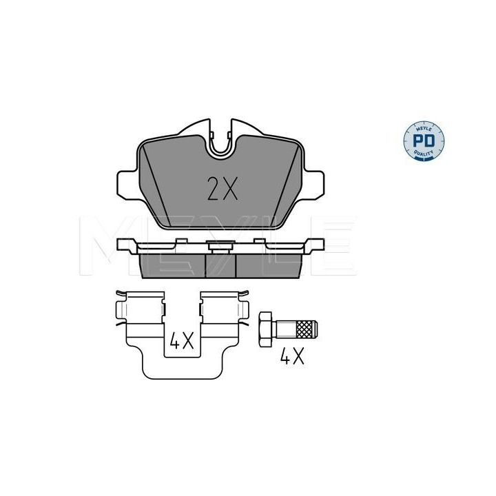 Stabdžių trinkelių rinkinys, diskinis stabdys MEYLE 025 236 2316/PD