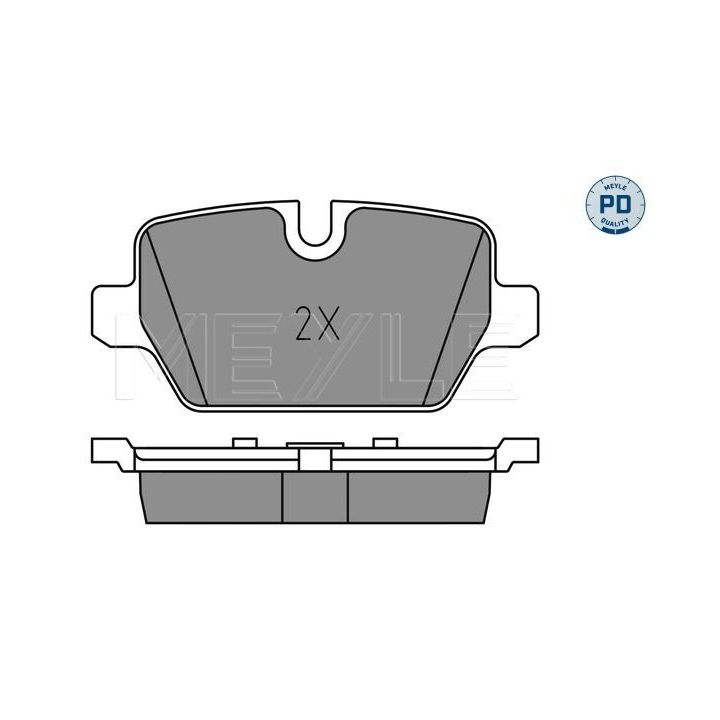 Stabdžių trinkelių rinkinys, diskinis stabdys MEYLE 025 236 2316/PD