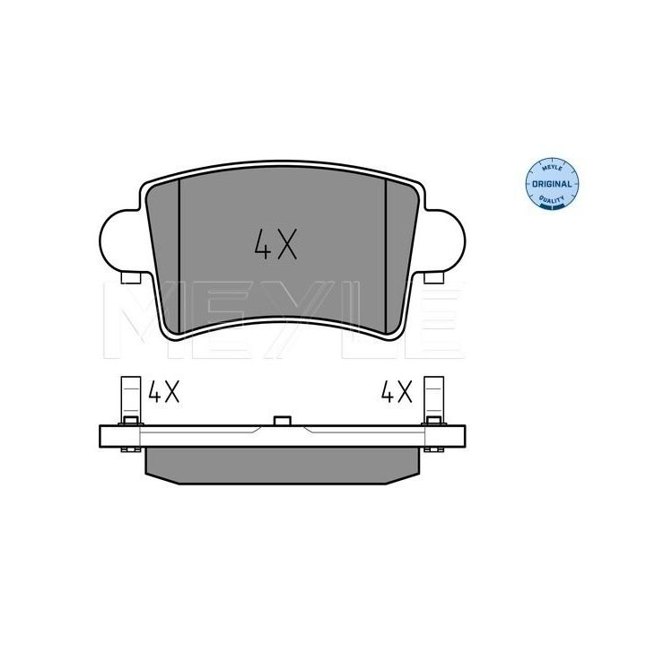 Stabdžių trinkelių rinkinys, diskinis stabdys MEYLE 025 236 6916