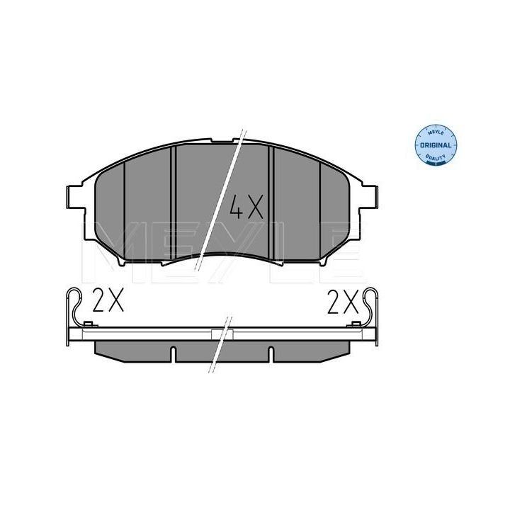 Stabdžių trinkelių rinkinys, diskinis stabdys MEYLE 025 236 9816/W