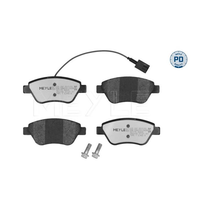 Stabdžių trinkelių rinkinys, diskinis stabdys MEYLE 025 237 0517/PD