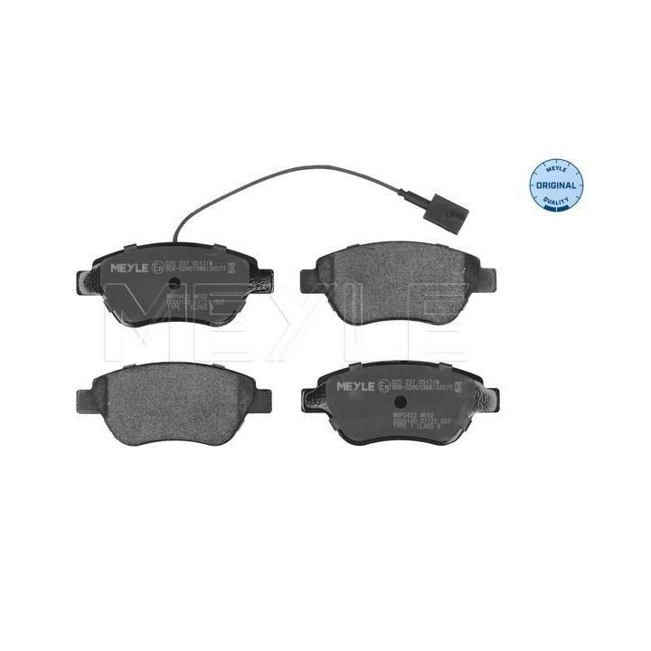 Stabdžių trinkelių rinkinys, diskinis stabdys MEYLE 025 237 0517/W