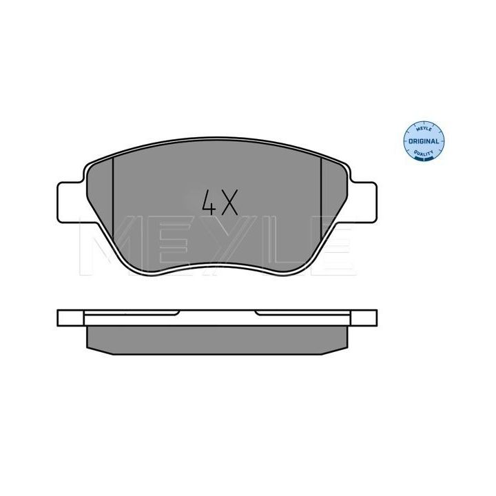 Stabdžių trinkelių rinkinys, diskinis stabdys MEYLE 025 237 0718