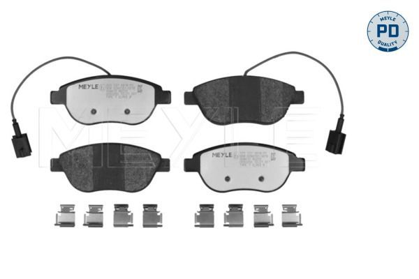 Stabdžių trinkelių rinkinys, diskinis stabdys MEYLE 025 237 0918/PD