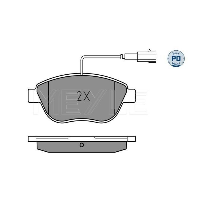 Stabdžių trinkelių rinkinys, diskinis stabdys MEYLE 025 237 0918/PD