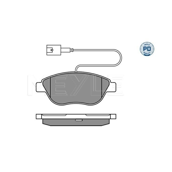Stabdžių trinkelių rinkinys, diskinis stabdys MEYLE 025 237 0919/PD