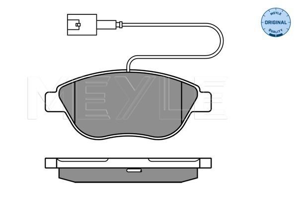 Stabdžių trinkelių rinkinys, diskinis stabdys MEYLE 025 237 0919/W