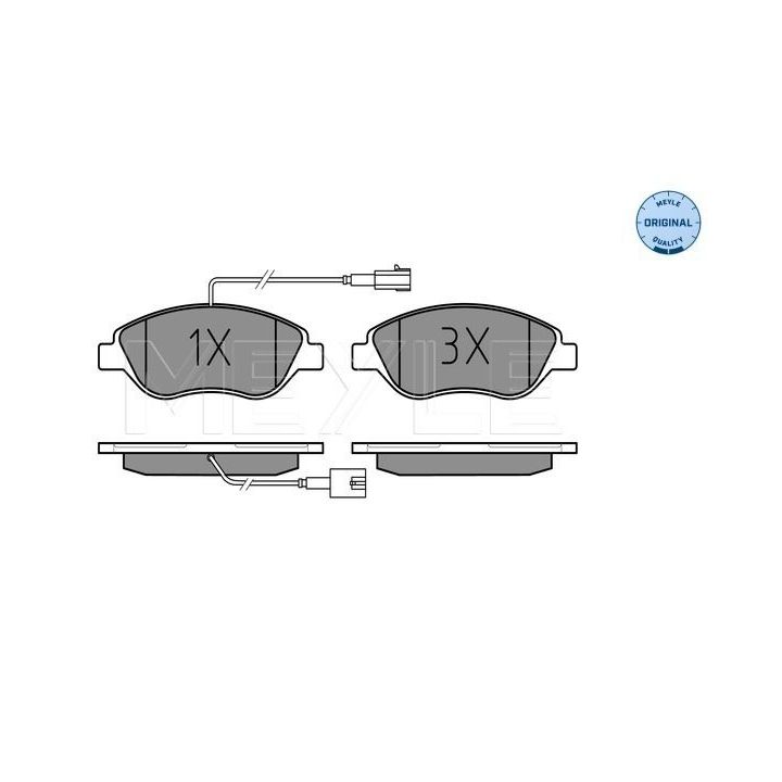 Stabdžių trinkelių rinkinys, diskinis stabdys MEYLE 025 237 1218/W