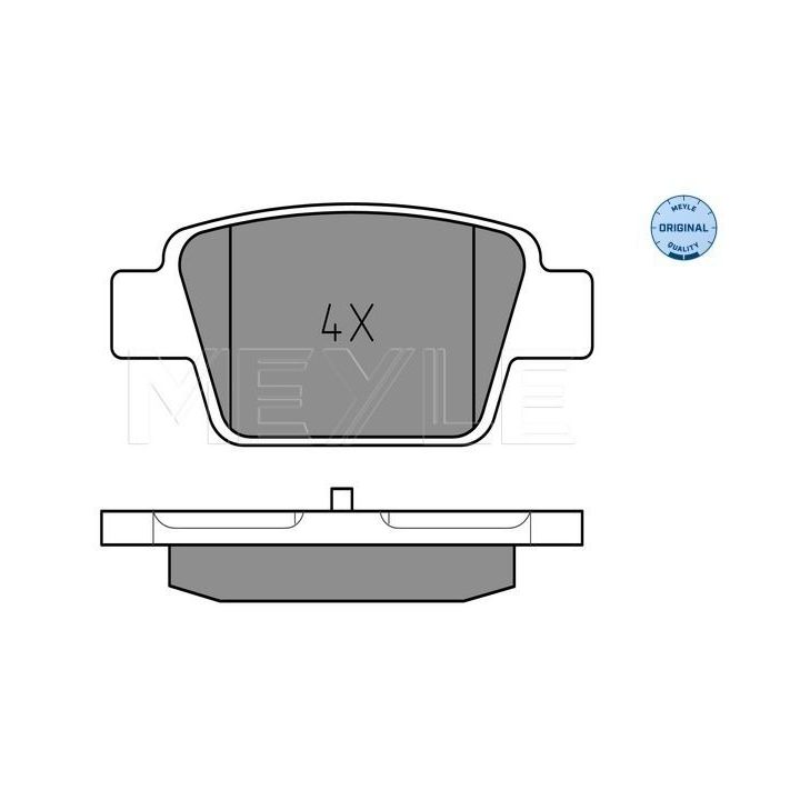 Stabdžių trinkelių rinkinys, diskinis stabdys MEYLE 025 237 1415
