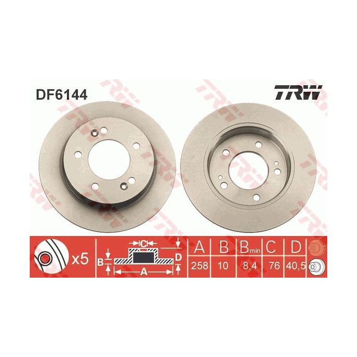 Stabdžių diskas TRW DF6144