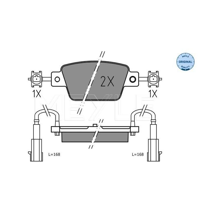 Stabdžių trinkelių rinkinys, diskinis stabdys MEYLE 025 237 1418