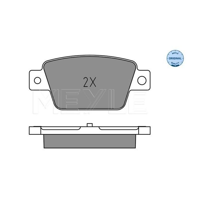 Stabdžių trinkelių rinkinys, diskinis stabdys MEYLE 025 237 1418