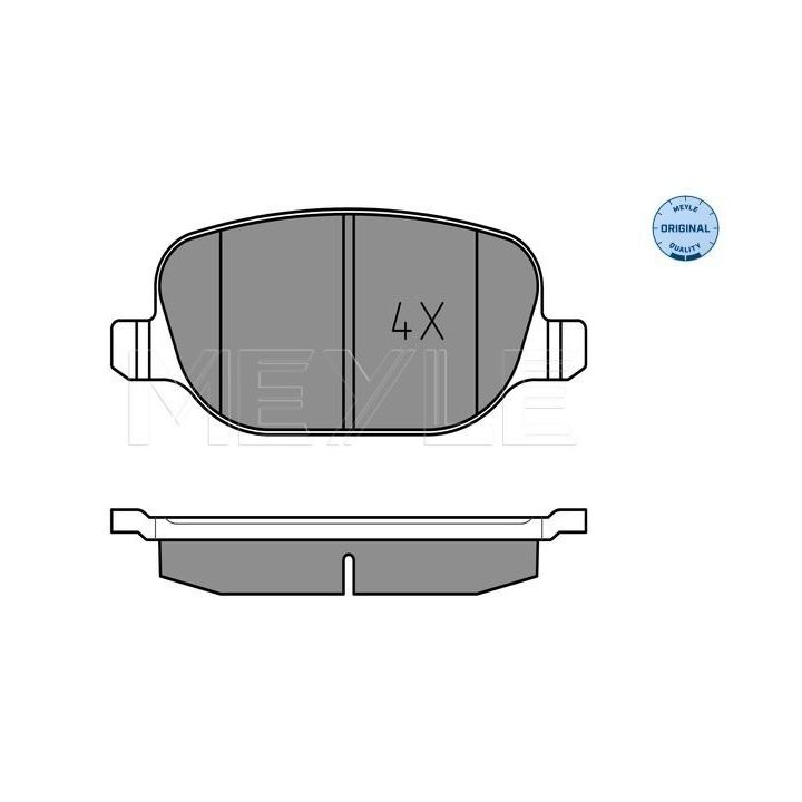 Stabdžių trinkelių rinkinys, diskinis stabdys MEYLE 025 237 6017