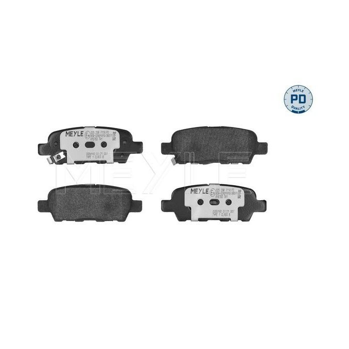 Stabdžių trinkelių rinkinys, diskinis stabdys MEYLE 025 238 7114/PD