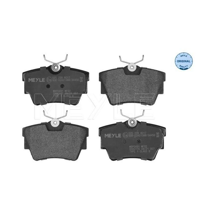 Stabdžių trinkelių rinkinys, diskinis stabdys MEYLE 025 239 8017