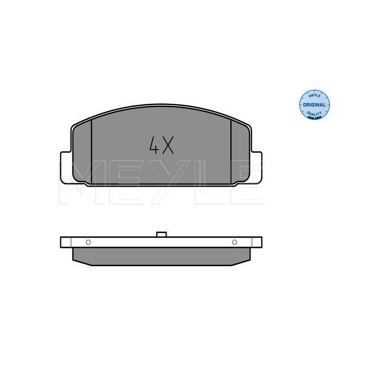Stabdžių trinkelių rinkinys, diskinis stabdys MEYLE 025 240 4514