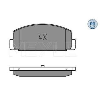 Stabdžių trinkelių rinkinys, diskinis stabdys MEYLE 025 240 4514/PD