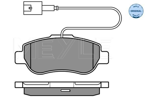 Stabdžių trinkelių rinkinys, diskinis stabdys MEYLE 025 240 7217/W
