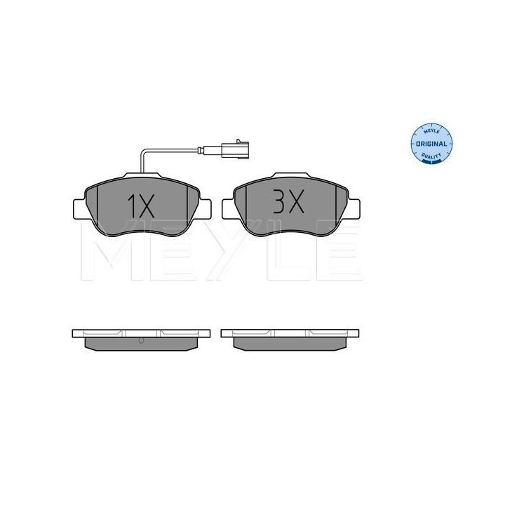 Stabdžių trinkelių rinkinys, diskinis stabdys MEYLE 025 240 7218