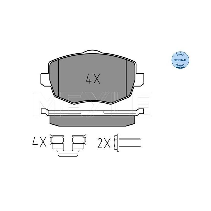 Stabdžių trinkelių rinkinys, diskinis stabdys MEYLE 025 240 7316