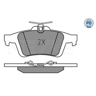 Stabdžių trinkelių rinkinys, diskinis stabdys MEYLE 025 241 3717/PD