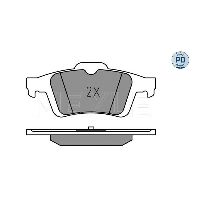 Stabdžių trinkelių rinkinys, diskinis stabdys MEYLE 025 241 3717/PD
