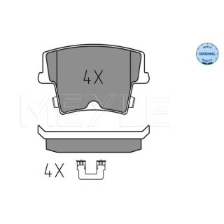 Stabdžių trinkelių rinkinys, diskinis stabdys MEYLE 025 241 6318