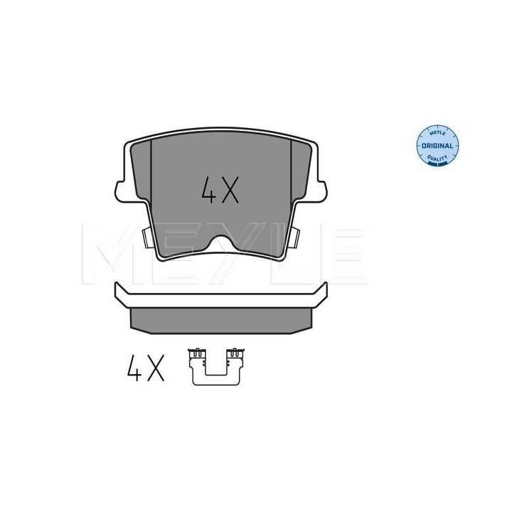 Stabdžių trinkelių rinkinys, diskinis stabdys MEYLE 025 241 6318