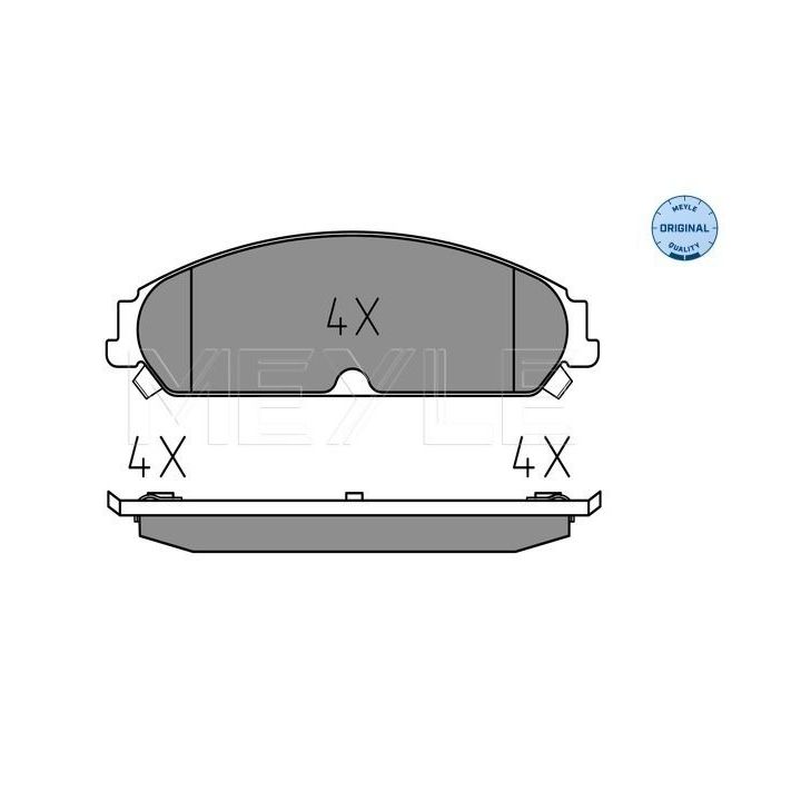 Stabdžių trinkelių rinkinys, diskinis stabdys MEYLE 025 241 6417/W