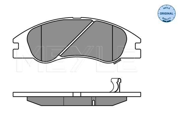 Stabdžių trinkelių rinkinys, diskinis stabdys MEYLE 025 242 1817/W